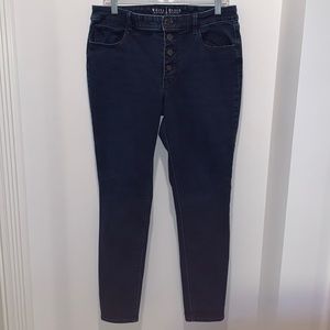 White House Black Market Button Front Skinny Jean
